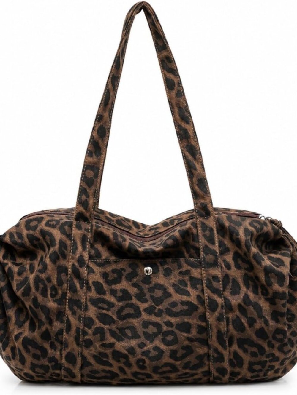 Leopard Tote Print Bag for Women, Cheetah Animal Print Purse, Bowler Y2k Shoulde